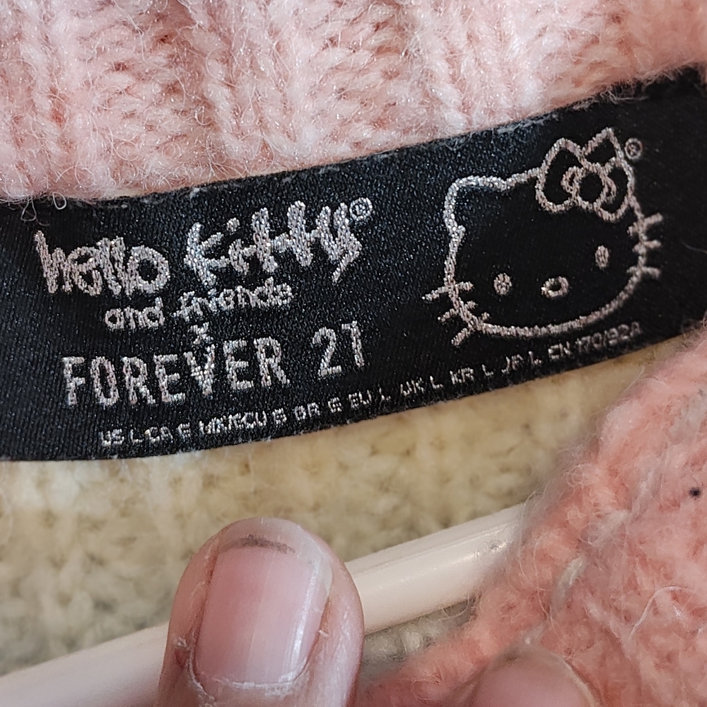 Forever 21 Pastel Rainbow Hello Kitty Crewneck Sweater. 23 Pit To Pit. - Picture 3 of 14